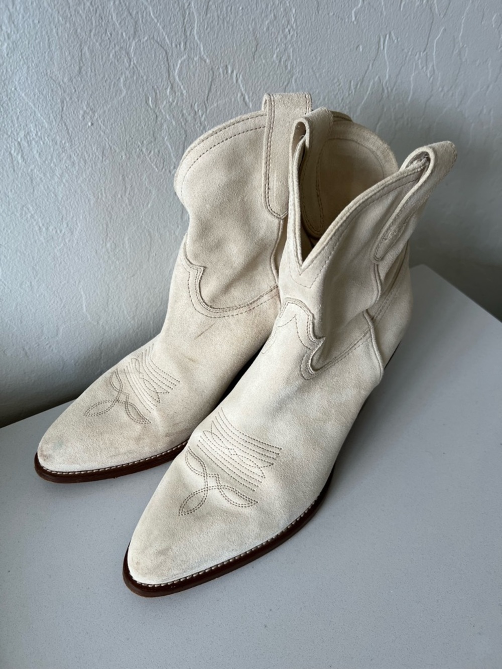 POLO RALPH LAUREN Calfskin Suede Western Cowboy Boots Size 9.5 - Picture 10 of 16